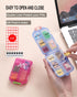 4PS Travel Pill Organizer with 164 Slice Labels?10 Compartments Travel Pill Box Portable Folding Small Pill Case Daily Pill Container Used for Car...