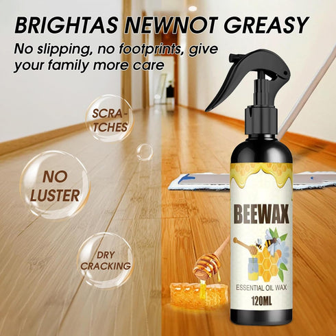 2PCS Natural Beeswax Spray,Beeswax Spray Cleaner,The Original Beeswax Spray Furniture Polish And Cleaner,Beeswax Polish Spray Used to care for liv...