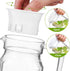 SEWACC 2 Pcs pot cold water bottle beverage kettle 21oz/600mL glass pitcher with lid covered pitchers iced tea pitcher fridge jug water jar clear ...