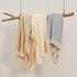 insular Cotton Muslin Baby Blanket with Tassel, Boho Bohemian Muslin Swaddle Blanket Baby Receiving Blanket with Fringe, Nursery Decor Throw or Nu...