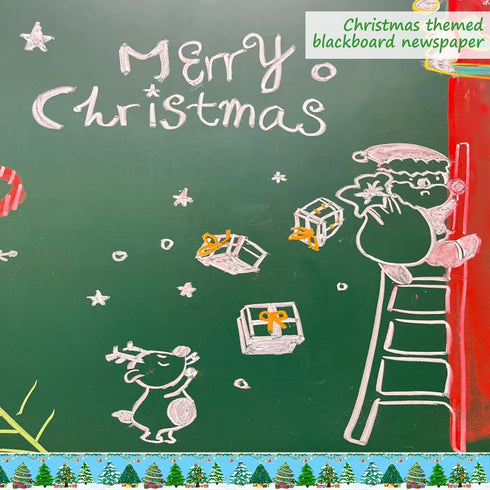 Winter Bulletin Board Decoration Holiday Christmas Tree Trim Border 36 ft Pine Trees Woodland Bulletin Board Borders - Xmas Cutouts Bulletin Board...