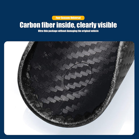 Pack-2 Car Steering Wheel Covers, Carbon Fiber Steering Wheel Protectors, Universal Non Slip Steering Wheel Covers (Black)...