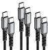 USB C to USB C Cable 1.5FT 3 Pack, Short USB-C 65W Fast Charging USB2.0 Cords for Samsung Galaxy S21/S21+/S20+ Ultra, Note 20/10 Ultra, Air 2020, ...