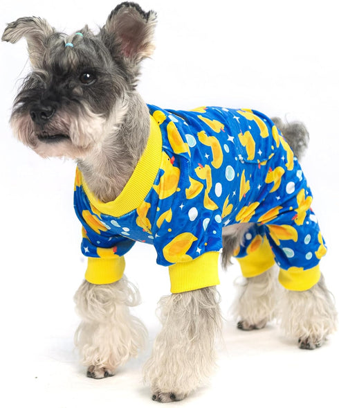 PUPTECK Soft Fleece Dog Pajamas for Small Medium Dogs, Adorable Puppy Sweaters Clothes Jumpsuit Pjs, Lightweight Cat Coat Pet Apparel, Blue, S...