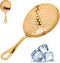 A Bar Above Gold Julep Strainer, Premium 304 Stainless Steel Cocktail Strainer with Rounded Handle, Bartender Mixing Tool for Home and Professiona...