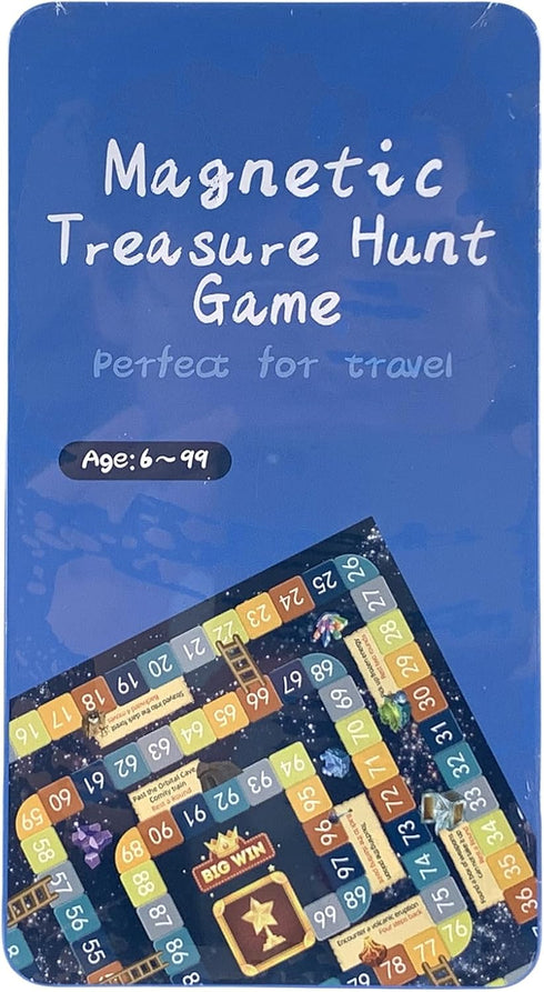 Board Game - Mini Travel Games Magnetic 7 Inch Metal Case - Treasure Hunt...