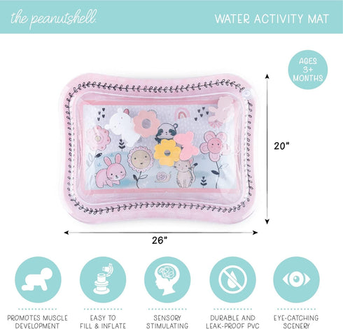 The Peanutshell Tummy Time Water Play Mat for Babies, Inflatable Sensory Developmental Toy, Newborn & Infant Baby Toys 0-6 Months, New Born Baby E...