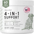 Chew + Heal All in 1 Dog Vitamin - 60 Soft Chew Treats - Chewable Multivitamin with Probiotics, Digestive Enzymes, for Skin and Coat, Hip and Join...