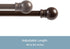 Kenney 7/16” Fiona Café Window Curtain Rod, Chocolate, 48-84”...