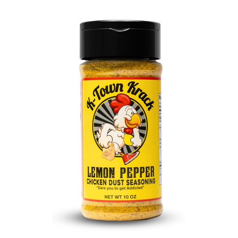 K-Town Krack - Lemon Pepper Chicken Dust Seasoning - Lemon Pepper Seasoning & BBQ Rub Seasoning for Chicken, Beef, Pork, Fish - All-Purpose Season...