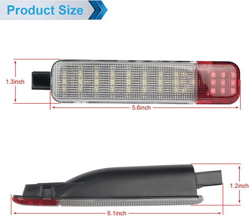 LED Interior Door Panel Courtesy Light Warning Lamp Compatible with Chevy Silverado GMC Sierra 1997-2006, C1500 K1500 1997-1999, Tahoe Yukon 1995-...