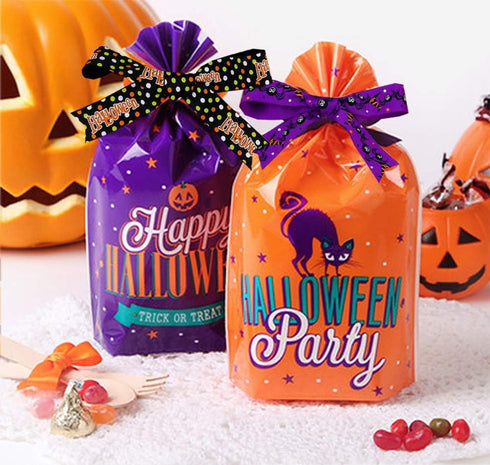 Halloween Ribbon, 30 Yards 1" Halloween Grosgrain Ribbons Pumpkin Lantern Ghost Spider Printed Gift Wrapping Ribbon Hair Bow Wreath Making for Hal...