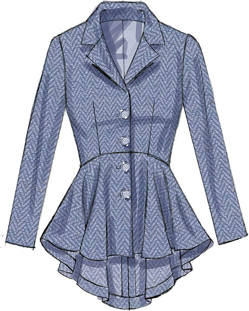 McCall's Patterns M7513 E5 Misses' Notch-Collar, Peplum Jackets, Size 14-22 (7513)...