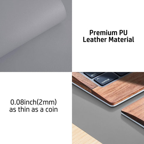 Leather Desk Pad Protector,Mouse Pad,Office Desk Mat, Non-Slip PU Leather Desk Blotter,Laptop Desk Pad,Waterproof Desk Writing Pad for Office and ...