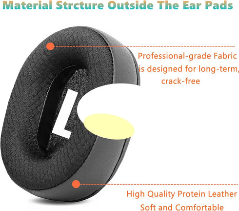 TaiZiChangQin Upgrade Ear Pads Ear Cushions Mic Foam Kit Replacement Compatible with Logitech G Pro X G Pro X 2 Headphone Cooling Gel Earpads...