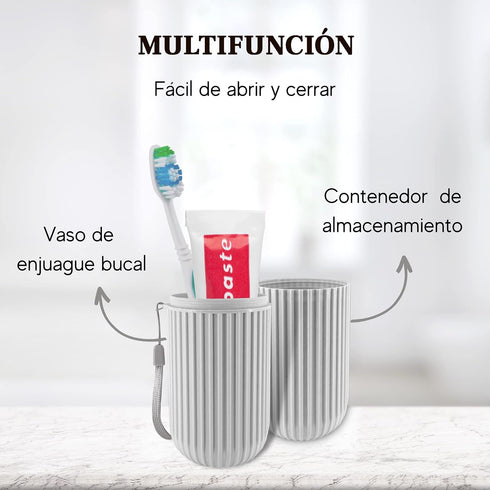 Travel Case for Toothbrush, Toothpaste and Makeup Brushes, Toothbrush holders travel. Portable Holder for Home, School, Camping and Bathroom(Grey)...