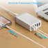 Desktop 5 Port USB Wall Charger 40W 8A, USB Hub Charging Station for Multiple Devices, Protable Multi Port USB Charger for Cell Phone, Tablet, And...