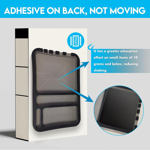 EVA Foam Boat Dash Pad, 3 Compartment Two-Color Phone Marine Dashboard Accessories with Adhesive Backing, Boat Phone Holder with Soft Magnetic Cus...