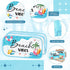 3 Pcs Clear Beach Lotion Cosmetic Bags Waterproof Makeup Pouches Blue PVC Toiletry Bags Travel Zipper Pouches Plastic Seaside Bags Organizer for G...