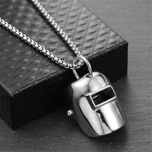 Hiphop Classic Welder Mask Pendant Necklaces for Welding Artisan Fashion Jewelry 27.5"...