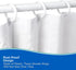Kenney KN61217 Rust-Proof Smooth Plastic Shower Curtain Rings for Shower Curtain and Standard Shower Curtain Rod, Bathroom Use, Easy to Snap Closu...