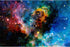 AWERT 24x12 inches Galaxy Aquarium Background Cloud Stars and Colorful Cosmic Universe Fish Tank Background Mystery Space Terrarium Background...