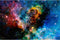 AWERT 48x24 inches Galaxy Aquarium Background Cloud Stars and Colorful Cosmic Universe Fish Tank Background Mystery Space Terrarium Background...
