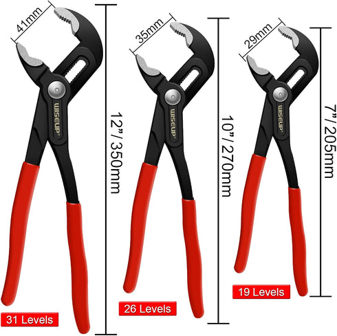 Groove Joint Pliers 7 Inch with Fast Adjustable Pliers V-Jaw Tongue and Groove Pliers Wrench for Water Pump,Home Repair,Plumbing,Gripping,Nuts,Bol...