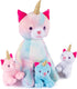Stuffed Mommy Kitty Unicorn with 3 Kittens in her Tummy | Plush Unicorn Cat | Unicorn Stuffed Animals | Stuffed Animal Family | Stuffed Animal Mom...