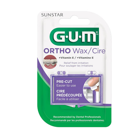 GUM - 10070942007235 Orthodontic Wax with Vitamin E and Aloe Vera (Pack of 6)...