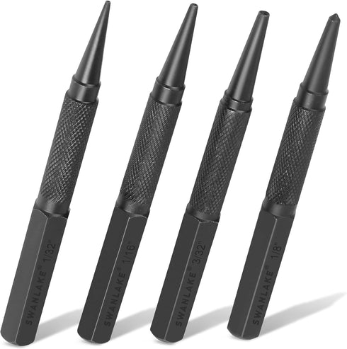 SWANLAKE 4-Piece Nail Setter Punch and Center Punch Set...