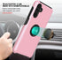for Samsung Galaxy A13 5G Phone Case with Soft TPU Screen Protector, Ring Holder Kickstand Dual Layer Protective Slim Hard Shockproof Stand Non-Sl...