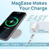 Magnetic Wireless Charger, MagEase 15W Wireless Charger Magnetic Compatible with iPhone 15/14/13/12 Series and AirPods 3/2/Pro-White...