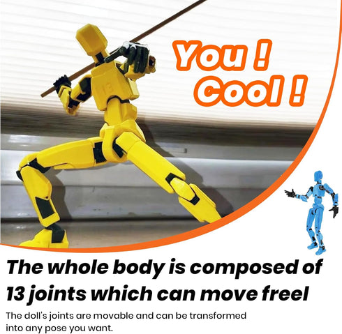 MIGESS(Assembly Completed 3D Printed and Multi-Jointed Action Figure,Multi-Jointed and 3D Printed Robot,Desktop Decorations for Action Figures for...
