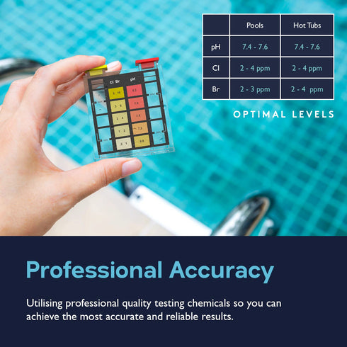 Lupo 3-in-1 Water Test Kit for Swimming Pools & Spas | Water Chemical Test Kit for pH, Total Chlorine and Total Bromine...