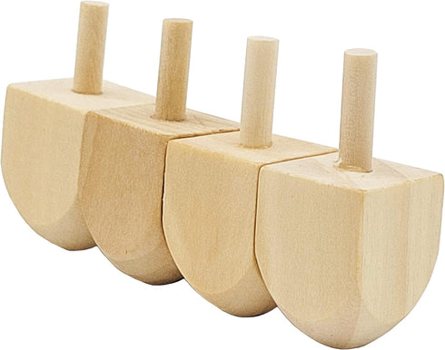 The Dreidel Company Hanukkah Wood Dreidels, Design Your Own Dreidel, DIY 1.5" Inch Unfinished Natural Wooden Chanukkah Dreidels (10-Pack)...