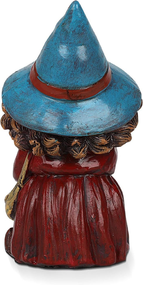 Witch Garden Gnome Statues, Funny Witch Dwarf Outdoor Statue Collectible Figurines for Yard Decor Landscape Porch Decoration Outside Novelty Gift...