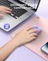 Wireless Bluetooth Mouse, Purple, 1600 DPI, Long Battery Life, Dual Connectivity, Quiet Click, High-Precision Optical Tracking, Versatile Compatib...