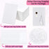 Anezus White Earring Packaging Kit - 400 Pcs with Display Cards, Self-Sealing Bags, Earring Backs & Necklace Cards...