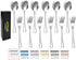 KITWARE 12 Pices Fork and Spoon Silverware Set Service 6, Stainless Steel Flatware Cutlery Set, Mirror Polished Kitchen Utensil for Home, Outdoor,...