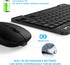 Ultra-Slim Small Bluetooth Keyboard and Mouse Combo Portable Rechargeable Cordless Wireless Keyboard for Android Tablet Cell Phone Samsung Smartph...