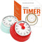Mechanical Timer, Visual Countdown Timer, 60 Minutes Electronic Timer for Cooking, Classroom, Game, Study, Office, Magnetic Alarm Clock with Alarm...