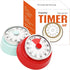 Mechanical Timer, Visual Countdown Timer, 60 Minutes Electronic Timer for Cooking, Classroom, Game, Study, Office, Magnetic Alarm Clock with Alarm...