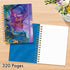 Designer Greetings, Designer Papers Flex Cover Journal with Elastic Band, “Grace, Grit, Gratitude” Purple and Blue Marble - 320 Pages (6” x 8.25”)...