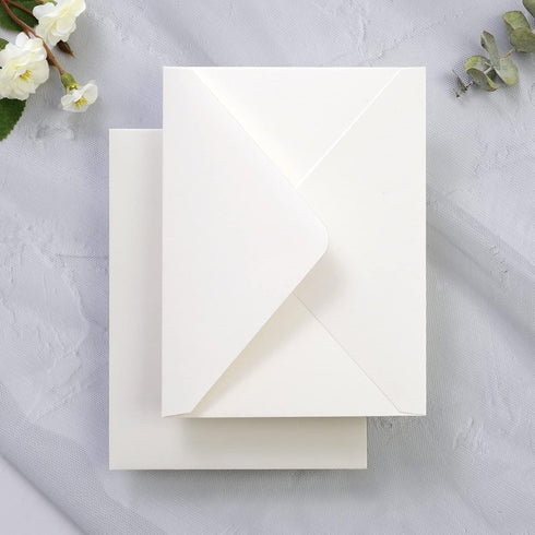 PONATIA 50 Pack A1 Envelopes, 3 5/8 x 5 1/8 Inches Ivory Envelopes Perfect for Weddings Cards, RSVP Cards, Response Cards, Baby Showers, Thank You...