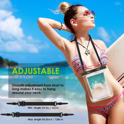 MoKo Waterproof Tablet Case, Tablet Pouch Dry Bag Compatible with iPad 10th, iPad 9/9.7/10.2, iPad Mini 6/5/4/3, iPad Air 5/4, Air 3 10.5, iPad Pr...