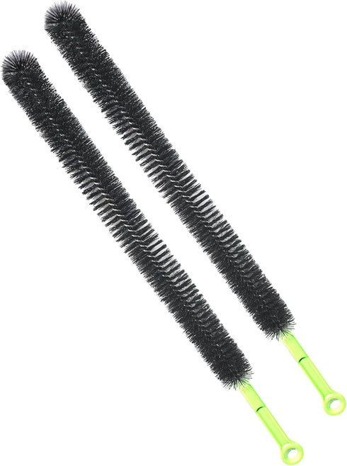 2Pcs Upgraded Drain Clean Brush Set,18" Extended Dryer lint Removal Brush,Hard Bristle for Bathroom/Toilet/Sewer,Get Rid Hair and Mucus in Sewer...