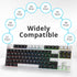 GTSP 168-keys PBT Keycaps Cherry Profile 75 Percent with 6U 7U Spacebar for US Layout Cherry MX Switch Mechanical Gaming Keyboard (WOB)...