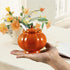 Ceramic Covered Salt Bowl Sugar Container Spice Box Seasoning Jar with Lid and Spoon for Home and Kitchen Coffee Bar, 9 OZ, Orange...