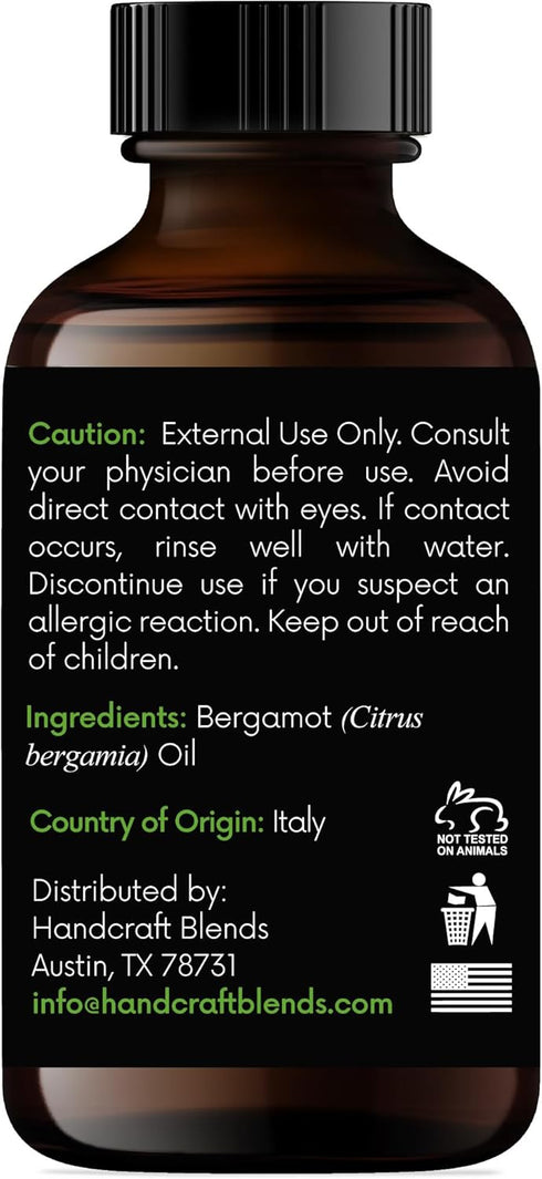 Handcraft Blends Bergamot Essential Oil - 100% Pure and Natural - Premium Grade Essential Oil for Diffuser and Aromatherapy - 1 Fl Oz...